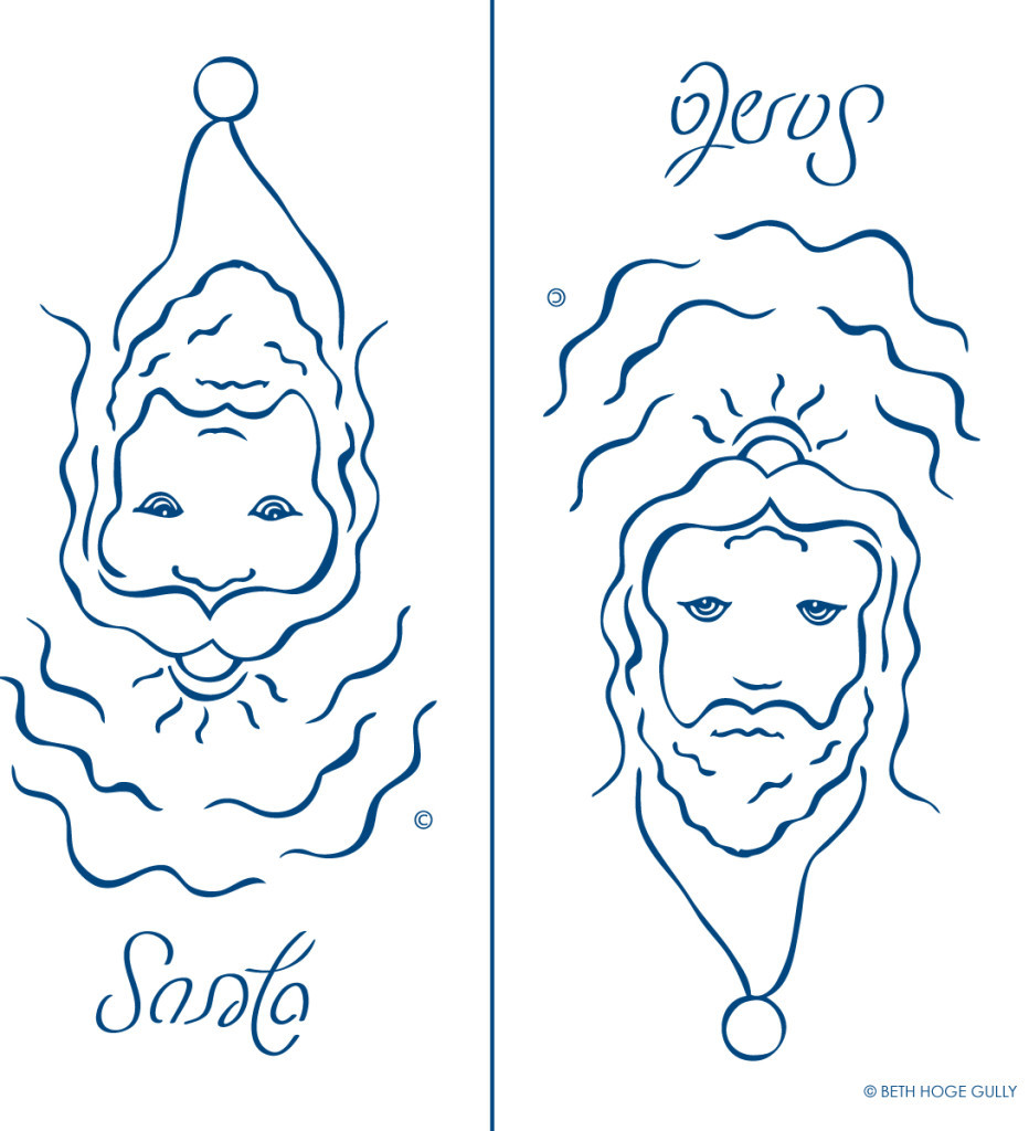 Santa-Jesus art