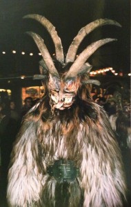 A traditional Krampus costume.