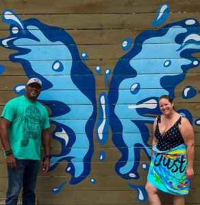 dollywood butterfly wall selfie station